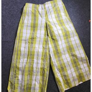 Alembika Blonde Plaid Capri Pants Women's Size 2 Medium